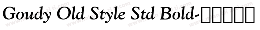 Goudy Old Style Std Bold字体转换